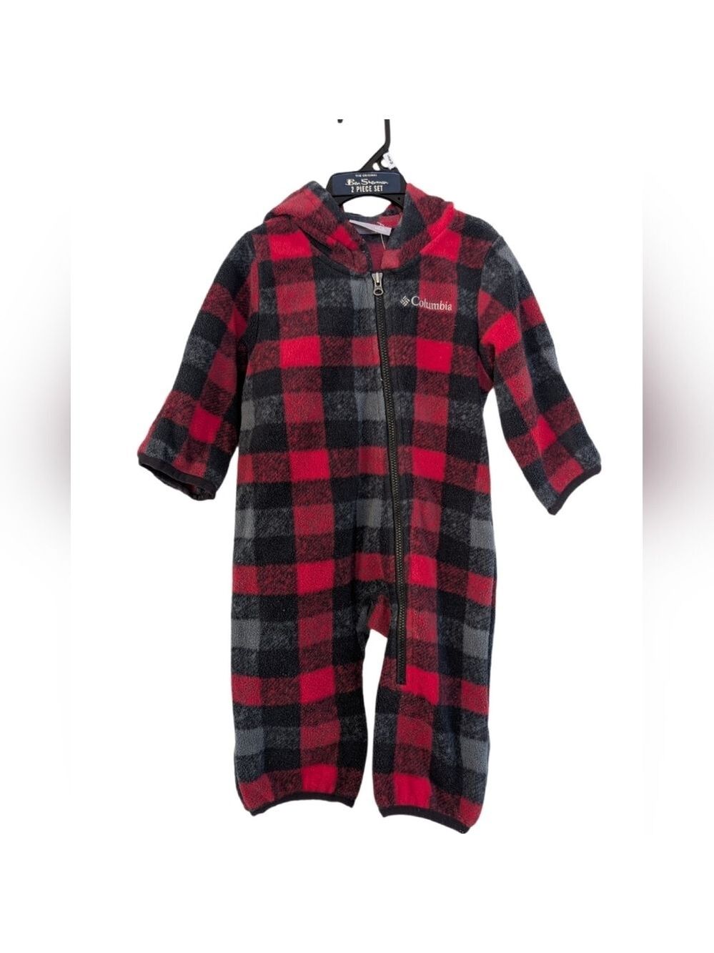 Columbia Red and Black Plaid‎ Infant Onesie